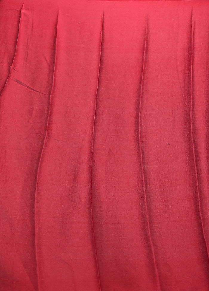 Red Georgette Saree With Blouse Piece