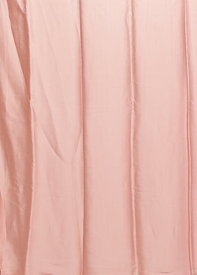 Peach Georgette Saree With Blouse Piece