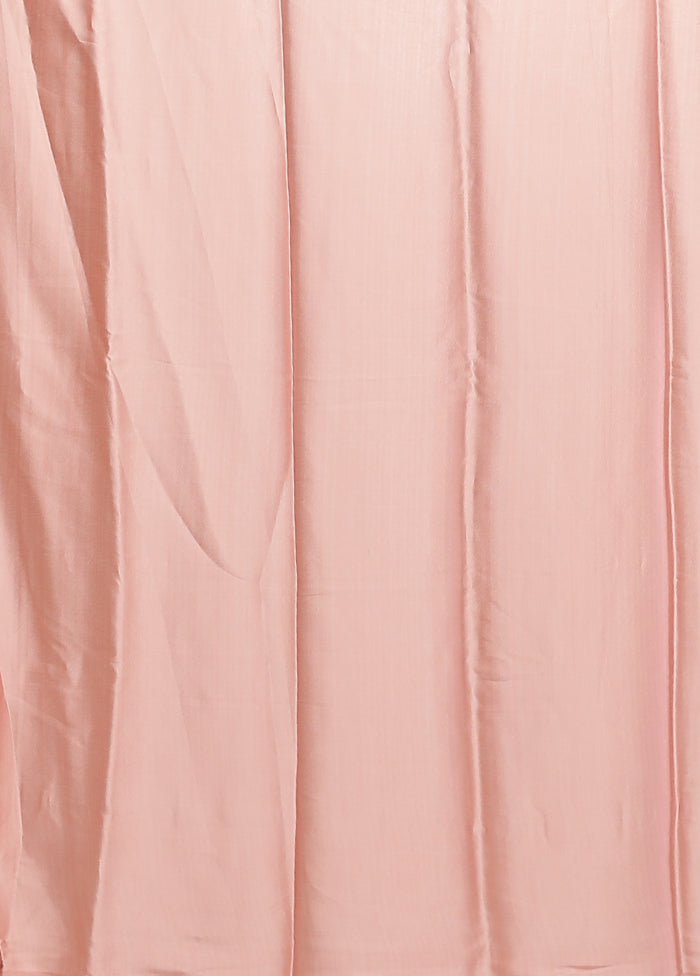 Peach Georgette Saree With Blouse Piece