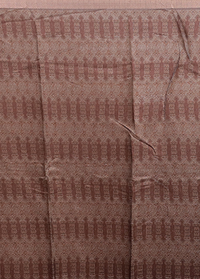 Grey Tussar Silk Saree With Blouse Piece