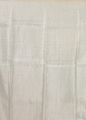 Green Tussar Silk Saree With Blouse Piece