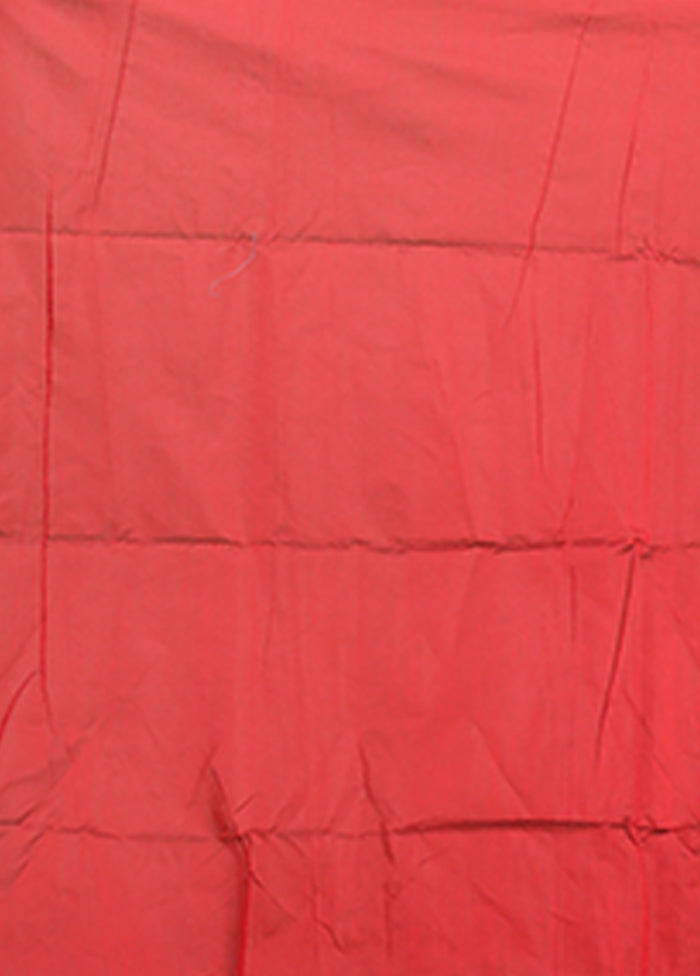 Blue Cotton Saree With Blouse Piece