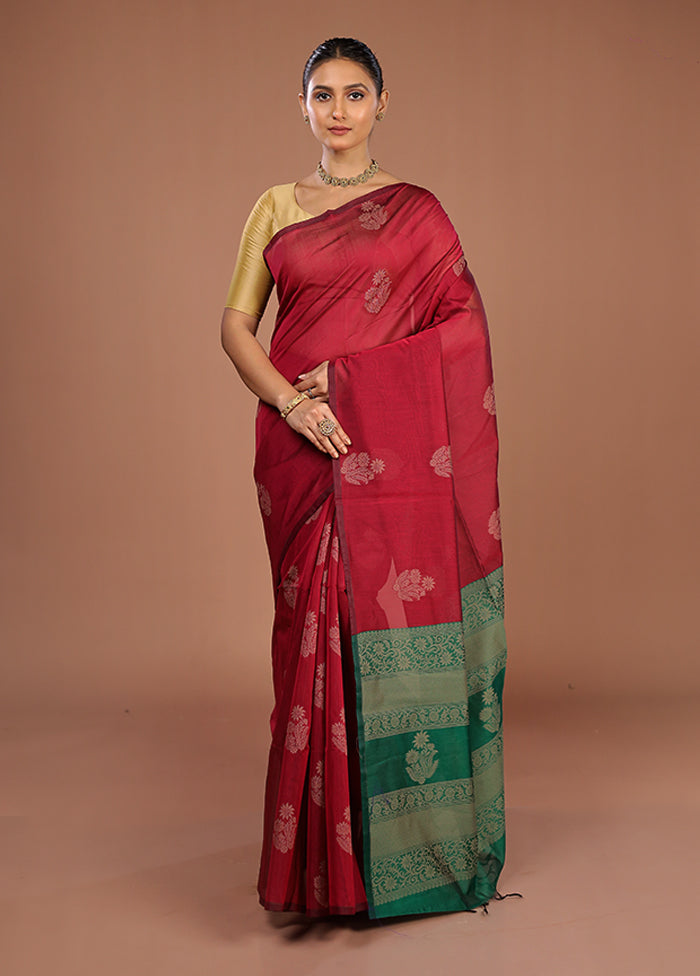 Pink Cotton Saree With Blouse Piece