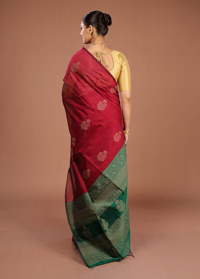 Pink Cotton Saree With Blouse Piece