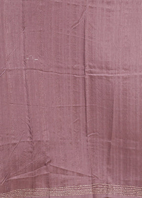 Cream Tussar Silk Saree With Blouse Piece