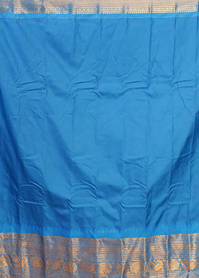 Pink Gadwal Silk Saree Without Blouse Piece