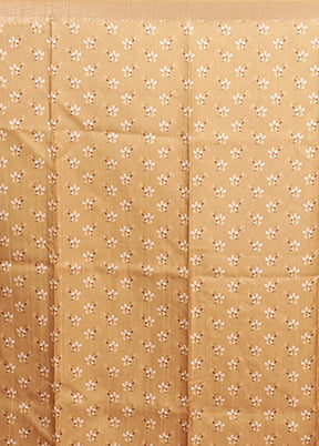 Yellow Tussar Silk Saree With Blouse Piece