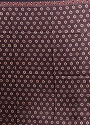 Maroon Tussar Silk Saree With Blouse Piece