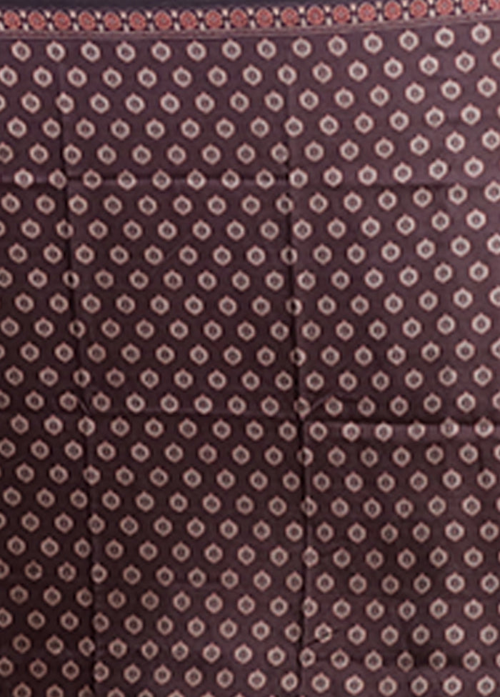 Maroon Tussar Silk Saree With Blouse Piece