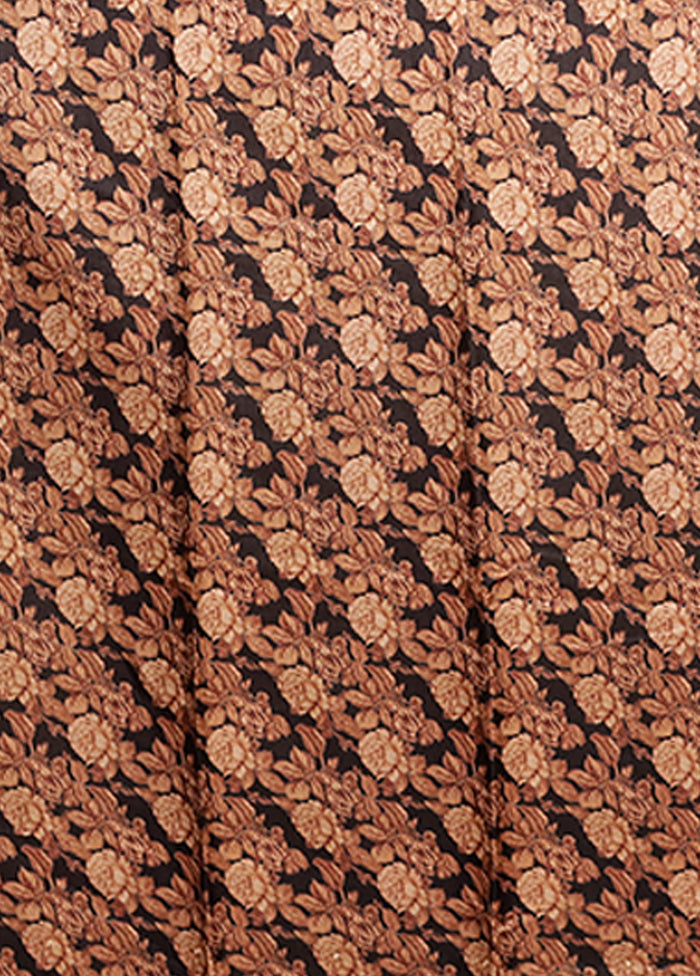 Black Tussar Silk Saree With Blouse Piece