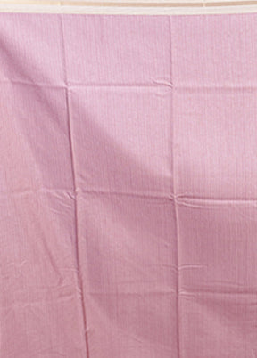 Pink Tussar Silk Saree With Blouse Piece