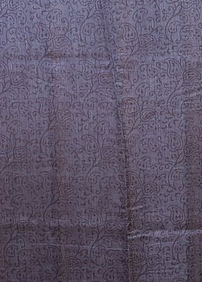 Cream Tussar Silk Saree With Blouse Piece