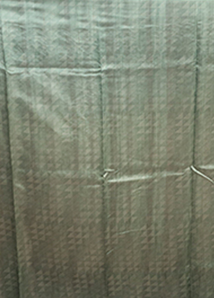 Green Tussar Silk Saree With Blouse Piece