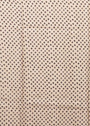 Cream Tussar Silk Saree With Blouse Piece