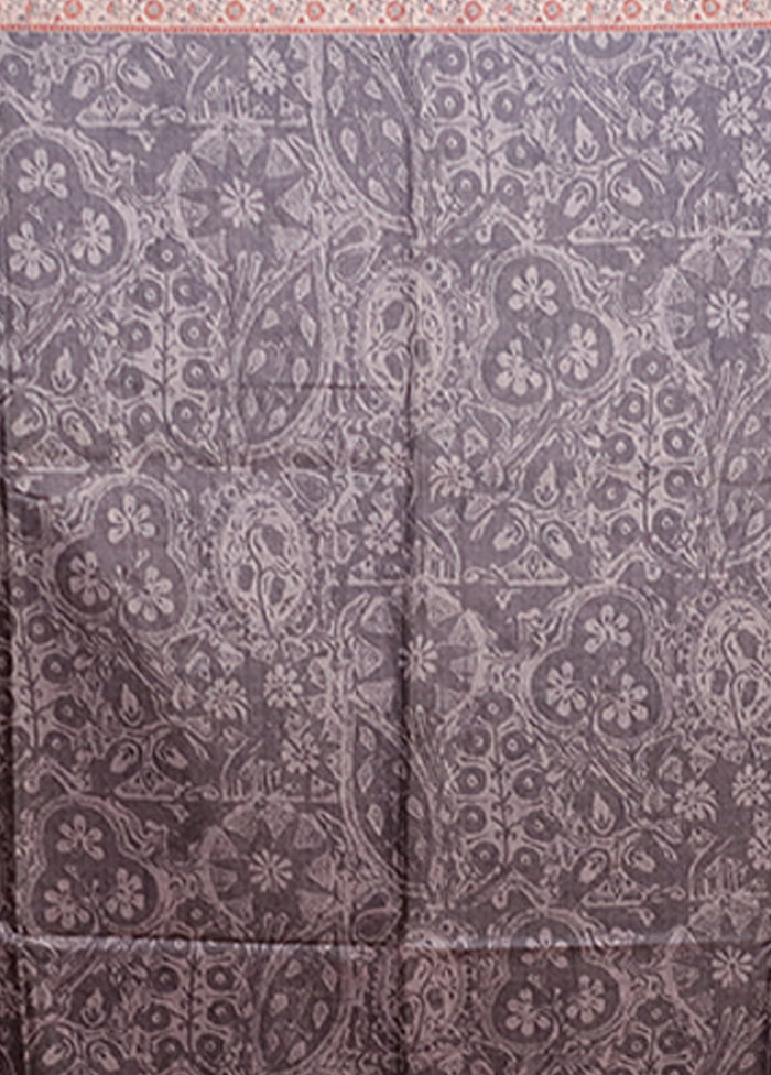 Cream Tussar Silk Saree With Blouse Piece