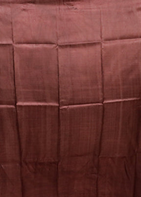 Purple Printed Pure Silk Saree Without Blouse Piece