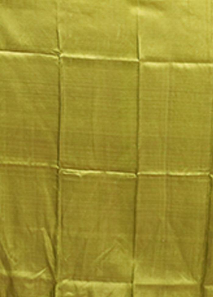 Cream Printed Pure Silk Saree Without Blouse Piece