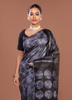 Yellow Printed Pure Silk Saree Without Blouse Piece