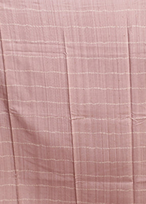 Pink Tussar Silk Saree With Blouse Piece
