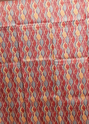 Purple Tussar Silk Saree With Blouse Piece