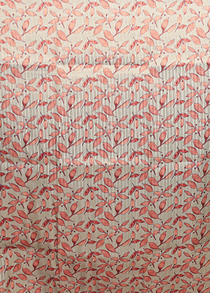 Blue Tussar Silk Saree With Blouse Piece