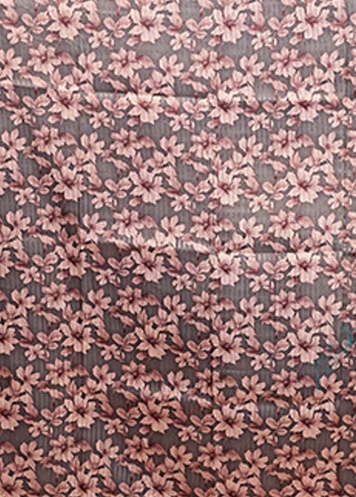 Purple Tussar Silk Saree With Blouse Piece