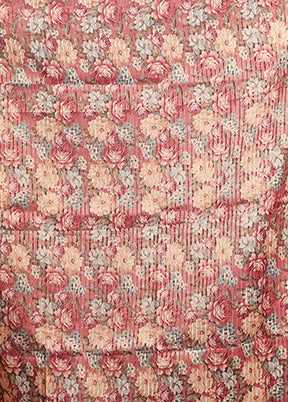 Maroon Tussar Silk Saree With Blouse Piece