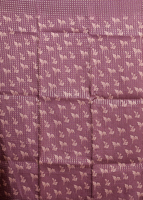 Purple Tussar Silk Saree With Blouse Piece