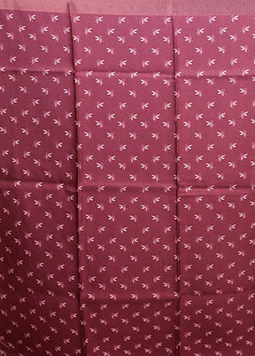 Purple Tussar Silk Saree With Blouse Piece