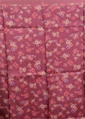 Purple Tussar Silk Saree With Blouse Piece