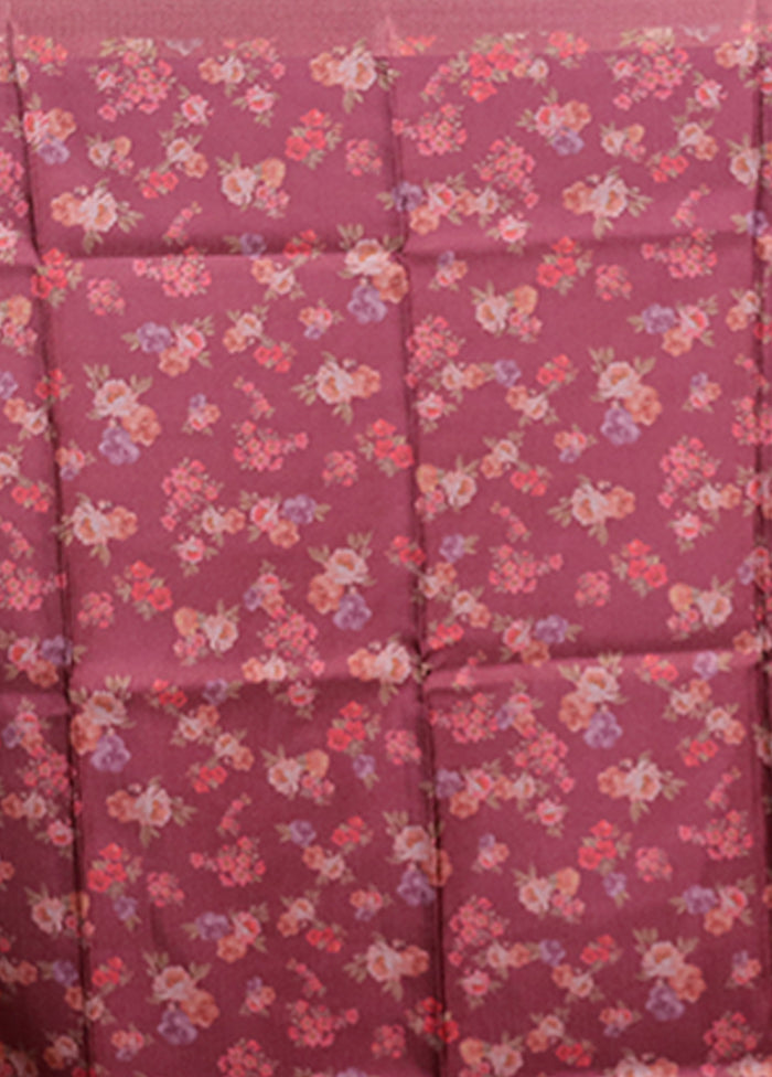 Purple Tussar Silk Saree With Blouse Piece