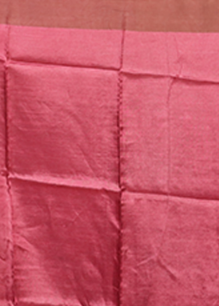 Green Tussar Silk Saree With Blouse Piece