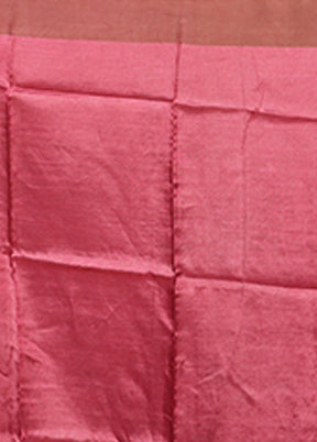 Green Tussar Silk Saree With Blouse Piece