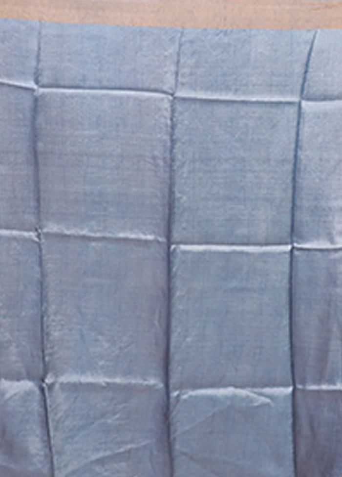 Pink Tussar Silk Saree With Blouse Piece