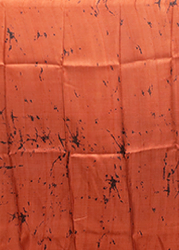 Pink Printed Pure Silk Saree Without Blouse Piece