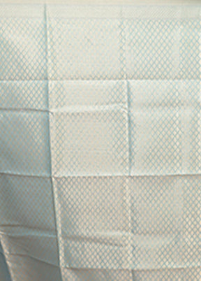 Blue Organza Saree With Blouse Piece