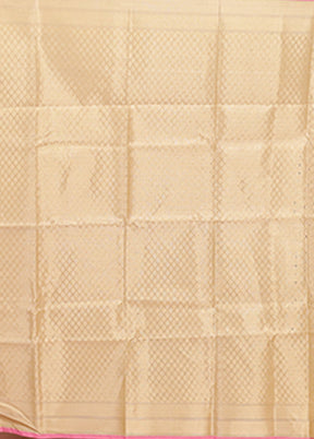 Cream Organza Saree With Blouse Piece