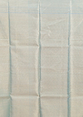 Blue Cotton Saree With Blouse Piece