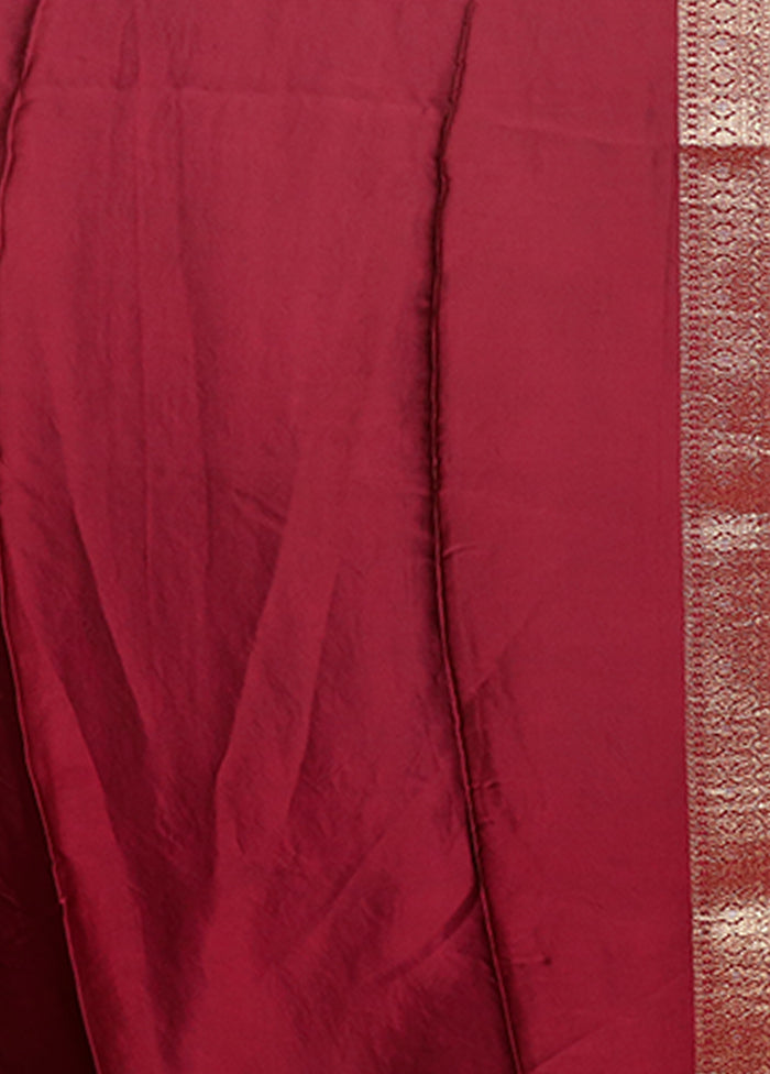 Purple Dupion Silk Saree With Blouse Piece