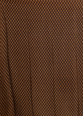 Brown Printed Silk Saree Without Blouse Piece