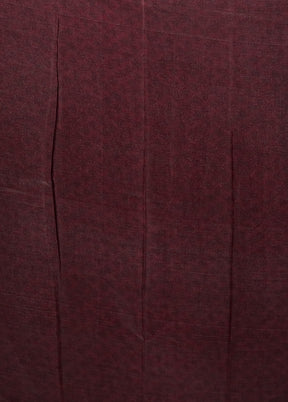 Maroon Printed Silk Saree Without Blouse Piece