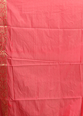 Cream Dupion Silk Saree With Blouse Piece