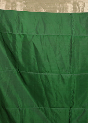 Green Handloom Kanchipuram Pure Silk Saree With Blouse Piece