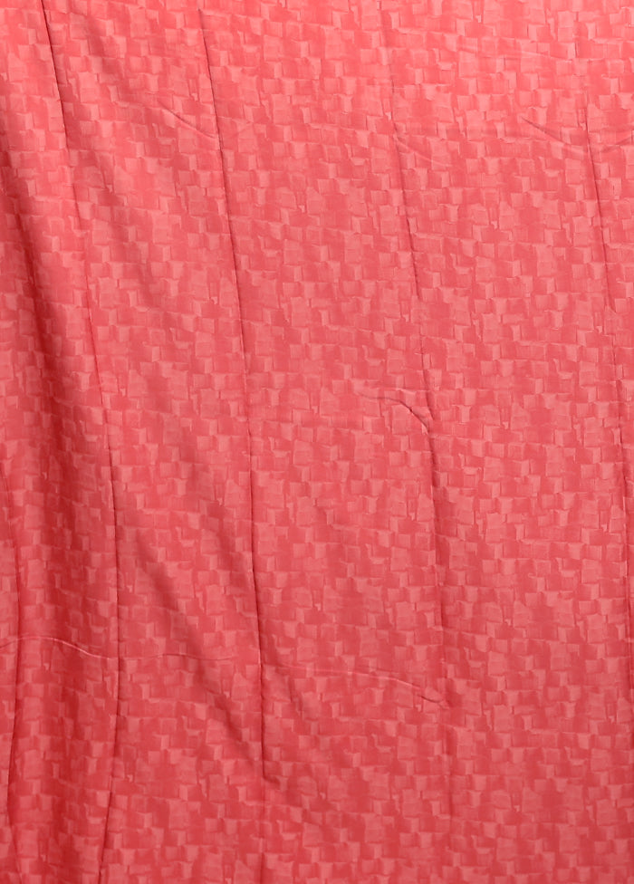 Pink Chiffon Silk Saree With Blouse Piece