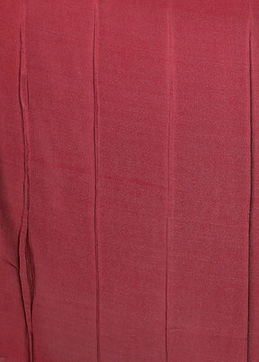 Red Chiffon Silk Saree With Blouse Piece