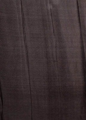 Brown Chiffon Silk Saree With Blouse Piece