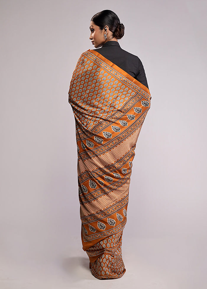 Yellow Chiffon Silk Saree With Blouse Piece