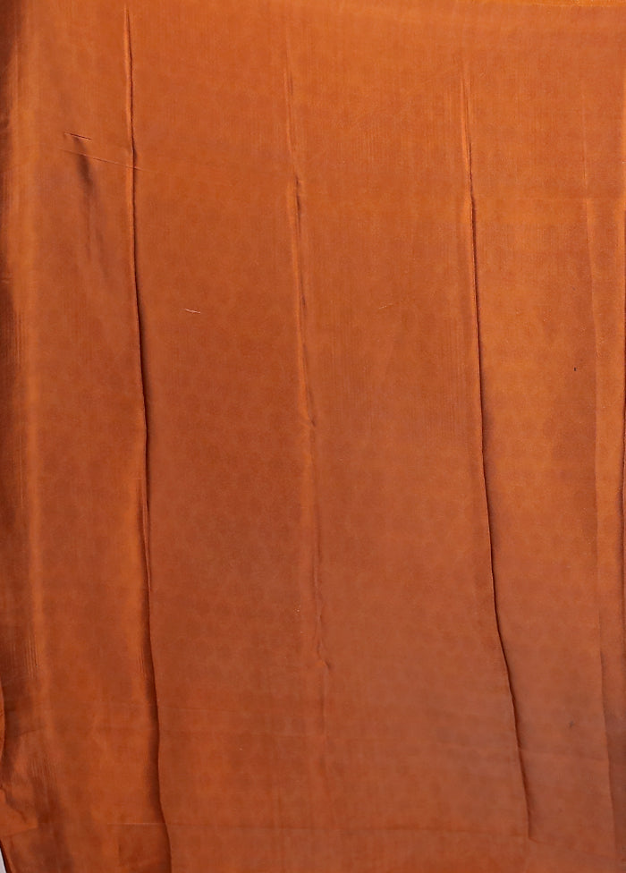 Yellow Chiffon Silk Saree With Blouse Piece