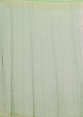 Green Chiffon Silk Saree With Blouse Piece