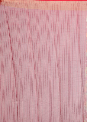 Red Chiffon Silk Saree With Blouse Piece